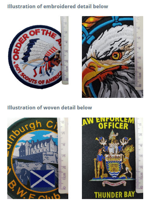 Woven and Embroidered compared